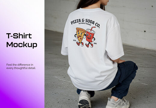 Women's Oversized T-shirt Mockup