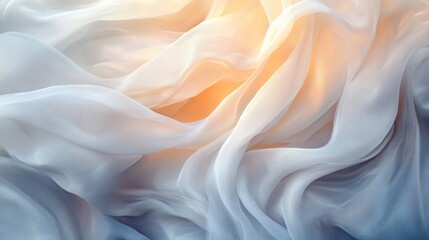 Obraz premium White Fabric Draped in Warm Light