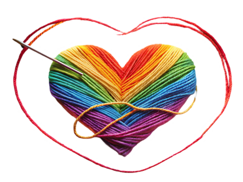 Rainbow Heart Embroidery: Love & Crafts