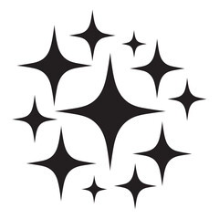 Sparkling Starburst Vector Collection, star icons social media story icons Set of different sparkling star icons Shocked star vector illustration

