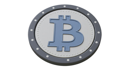 Isolated Bitcoin Coin