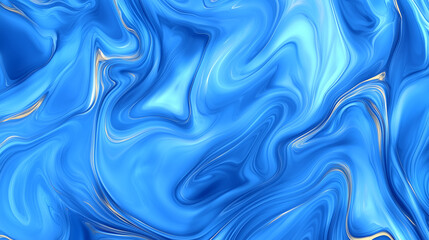 Obraz premium This background shows a marbleized abstract effect using blue tones and beautiful paint accented with gold.