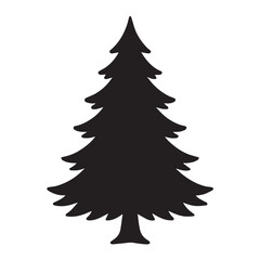 Christmas tree silhouette vector 