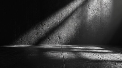 Dramatic Monochrome Light Beams on Dark Textured Surface