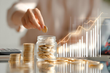 Envisioning financial prosperity through savings and investment growth with coin