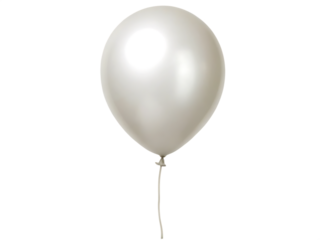 white balloon  isolated on white background PNG