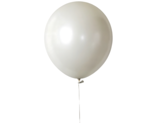 white balloon  isolated on white background PNG