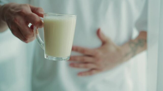 Spasm in the stomach from spoiled milk.
Lactose intolerance by the body.
Poisoning by spoiled products.
Food poisoning.
Diagnosis poisoning.
Diseased intestines