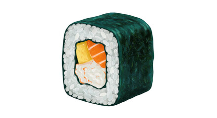 Isolated Sushi Roll
