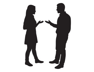COUPLE ARGUING SILHOUETTE