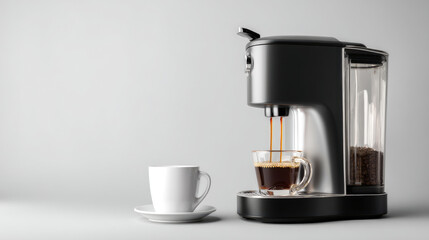 Modern coffee machine still life