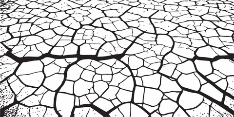 Grey plaster facade house wall with dark cracks.crack ground for abstract background on white backgroundWhite black grey wall, floor with cracks, texture background