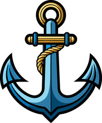 Nautical Anchor Vector Illustration Design – Premium Maritime Symbol of Stability, Navigation, and Seafaring Adventure