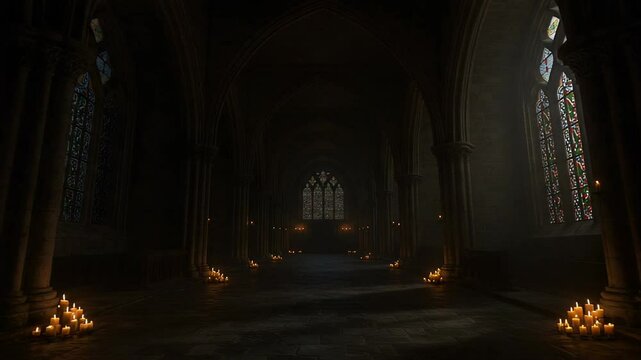 Illuminating a Gothic Hall with Candlelight Interior Ambiance
