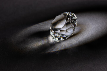 diamond on dark background close up