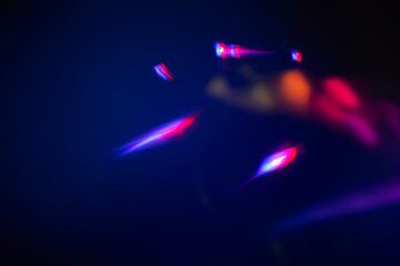 Soft rainbow light flares background or overlay