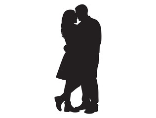 COUPLE HUGGING SILHOUETTE
