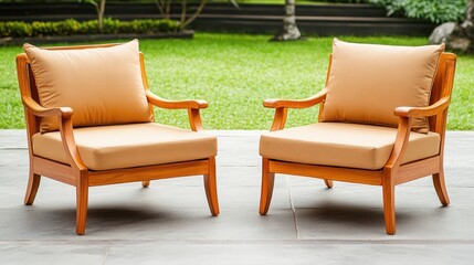 Elegant Wooden Lounge Chairs for Outdoor Comfort