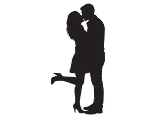 COUPLE KISSING SILHOUETTE