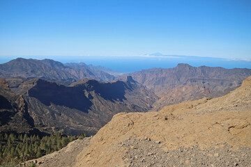 Gran Canaria mountains Panoramic view