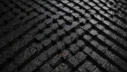 Intricate carbon fiber weave, deep black tones, sharp angles, modern abstract ,  engineering,  gradient,  weave
