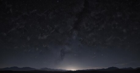 Naklejka premium Velvet black sky; countless distant stars sparkle brilliantly , dark, artwork