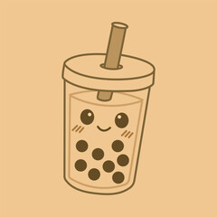 Flat vector eps icon with shadow illustrates a coffee cup, a common beverage container symbol