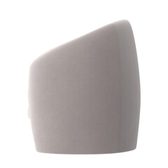 Modern Round Back Armchair Side View Isolated