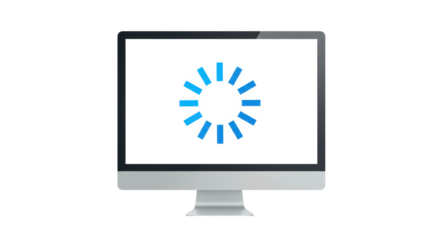 Isolated Computer Loading Symbol