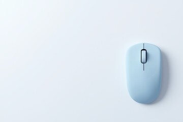 Modern Light Blue Wireless Mouse on a Minimalistic Surface