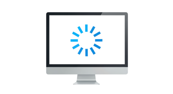 Isolated Computer Loading Symbol - Powered by Adobe