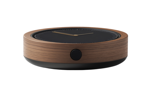 Modern alarm clock isolated on Transparent Background for time management concept