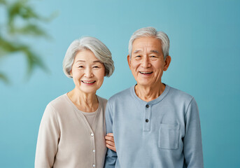 円熟した老夫婦のポートレート