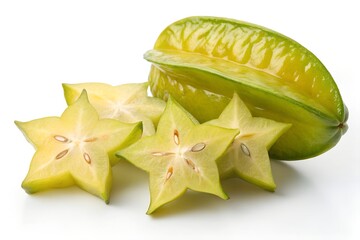 Fototapeta premium sliced pineapple on white background