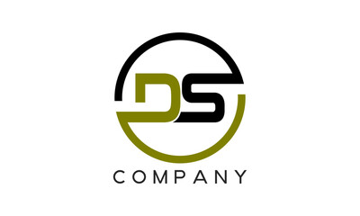 Elegant DS letter initials logo design template
