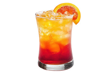 Tropical Bahama Mama Cocktail Recipe Vibrant Summer Drink Photography on transparent background