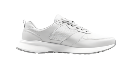 Minimalist Casual Running Shoes on Transparent Background