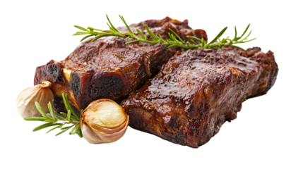 Juicy Chuck Roast Isolated on Transparent Background for Food Photography and Restaurant Menus