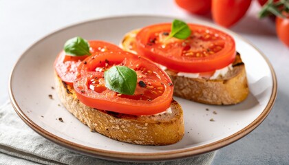 bruschetta with tomato and basil
