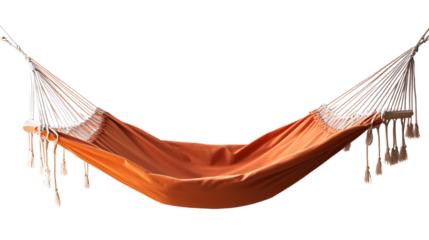 Relaxing Hammock Isolated on Transparent Background - Professional Quality Image for Design Projects