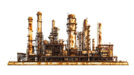 High-Resolution Oil Refinery in the Middle East Industrial Landscape