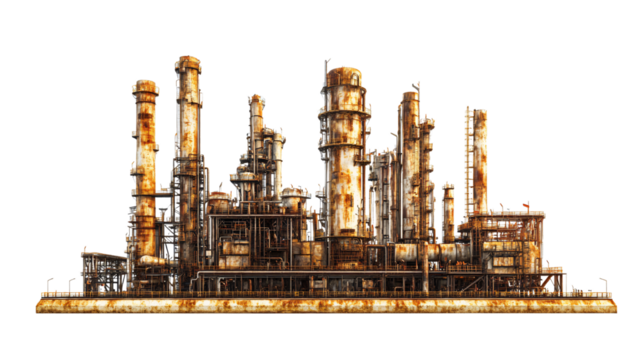 High-Resolution Oil Refinery in the Middle East Industrial Landscape