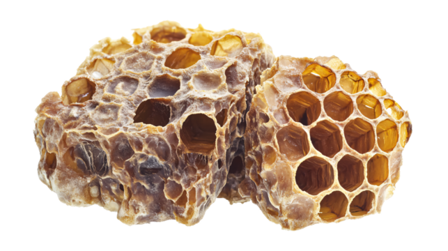 Honeycombs Isolated on Transparent or White Background for Creative Designs