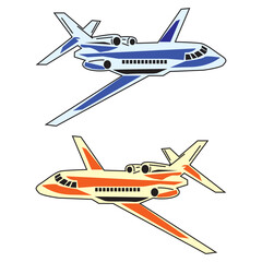Print air plane vector two