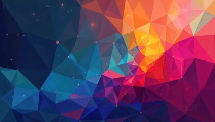 Obraz premium Geometric abstract shapes, vibrant color palette, graphic, pattern, vector