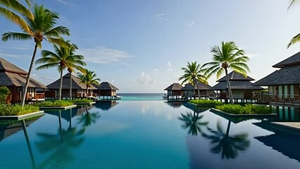 Luxury resort overwater bungalows tropical vacation destination travel guide and planning inspiration
