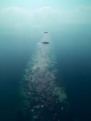 Oil spill spreading across the sea