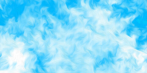 Blue abstract background with white smoke and cloud texture oil painting design illustration. Abstract grunge tint light blue watercolor background. Beautiful smokey design background natural like art