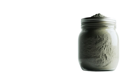 Large Protein Powder Jar Isolated on Transparent Background for Nutrition Supplements