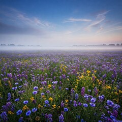 Fototapeta premium Wildflowers in the Field – Close-Up of Roses and Vibrant Natural Blooms